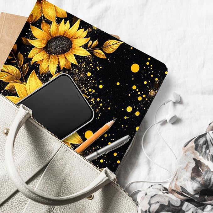 for Microsoft Surface Pro X/Pro X Plus-13 2019/2020/2021/2024 Tablet Case,Auto Wake/Sleep,Adjustable Stand Protective Cover - Sunflower