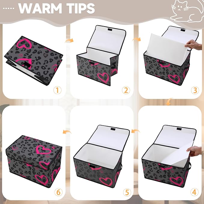 Stackable Clothes Storage Bins with Lids 3 Pack | Closet Organizers Fabric Box for Home and Office,Blanket Clothes Organizers,Under Bed Storage Containers