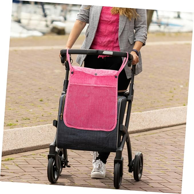 ibasenice Mesh Stroller Organizer Bag Versatile Hanging Storage for Diapers Bottles Toys Material Stylish Design for Pet Strollers and Outings