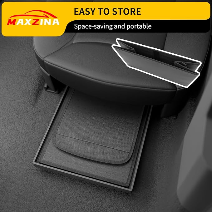 Seat Aisle Storage Box Compatible with 2020-2026 Ford Explorer Rear Car Seat Organizer Foldable Backseat 2nd Row Kids Toys Travel Storage Bin for 2025 Explorer 6 Seats Accessories