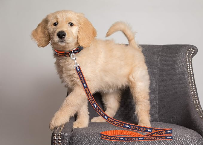 Pets First NFL Pet Leash, Denver Broncos, Medium
