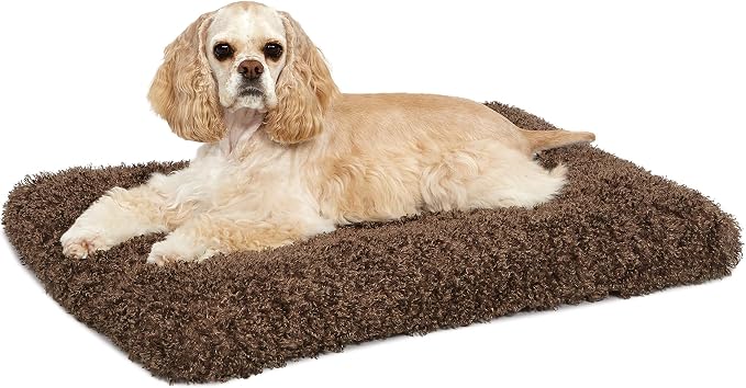 MidWest Homes for Pets Medium QuietTime Deluxe Coco Chic Pet Bed, Ultra-Soft & Overstuffed, Machine Washable, Fits 30-inch Crate