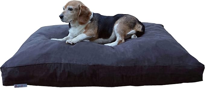 Dogbed4less XL Memory Foam Dog Bed for Medium Large Dogs with Orthopedic Comfort, Waterproof Liner and Espresso Washable Pet Bed Cover 47X29 Pillow