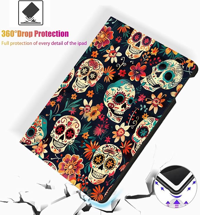for Samsung Galaxy Tab A7 Lite 2021 Model T220/T225/T227 Tablet Case,Auto Wake/Sleep,Adjustable Stand Protective Cover - Watercolor Mushroom Frog