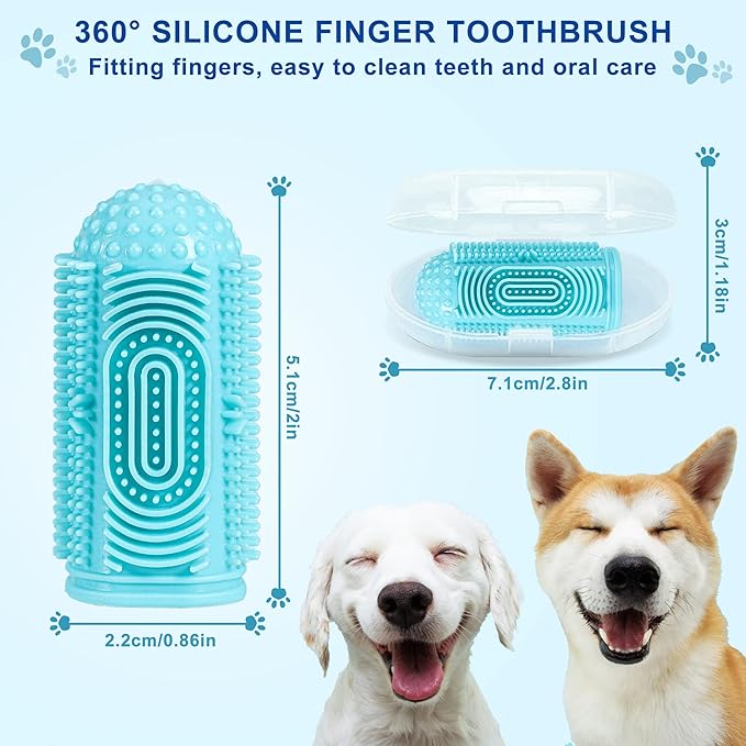 Dog Toothbrush 8 Pack Dog Tooth Brushing Kit Dogs Finger Toothbrush for Teeth Cleaning & Dental Care Cat Toothbrushs Doges Tooth Brush Puppy toothbrushs Pet Toothbrushes Finger Brush