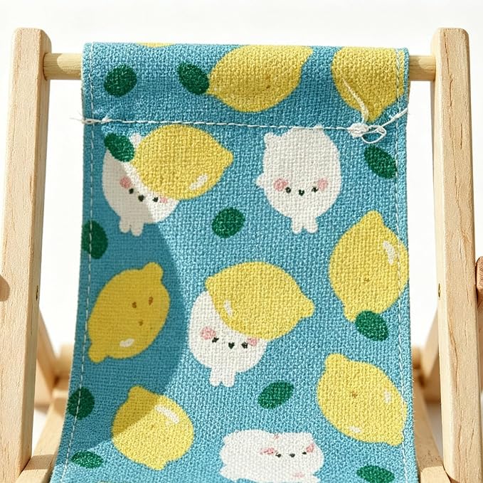 Small Pet Lounge Chair Recliner – Habitat Furniture Decor | | Mini Wooden Resting Bed For Guinea Pigs, Hamsters & Bunny; Cute Cage Accessary & Lounge Sofa For Small Animal Enclosure
