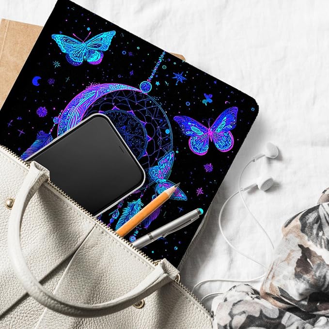 for Microsoft Surface Pro 11/10/9-13" 2024/2022 Tablet Case,Auto Wake/Sleep,Adjustable Stand Protective Cover - Dreamcatcher Moon Butterfly