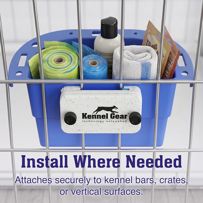 Dog Grooming Organizer with Plastic Bar Mount System - Pet Care Organizer | Durable, Space-Saving Supply Caddy, Easy to Install for Pet Care Professionals, Grooming Stations and Veterinary Clinics