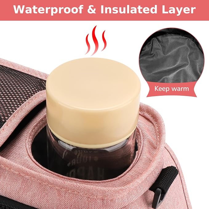 Accmor Universal Stroller Organizer with Insulated Cup Holder Detachable Phone Bag and Shoulder Strap,Stroller Bag Caddy Organizer for Uppababy, Baby Jogger, Britax Strollers
