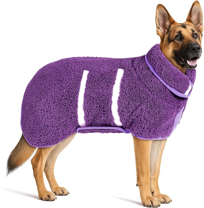 Dog Bathrobe Super Absorbent Dog Towels Large Quick Drying Robes for After Bath Soft Adjustable Warm Keeping Dogs Towel(S-XXL)