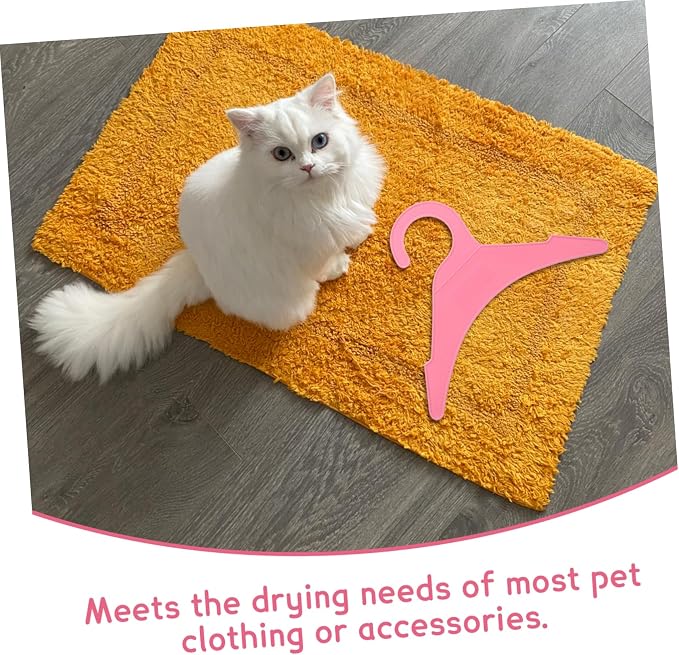 Toyvian 10pcs Small Pet Clothes Hangers Plastic Dog and Cat Apparel Organizers for Boys and Girls Clothing Space-Saving Design for Home and Pet Shop Use