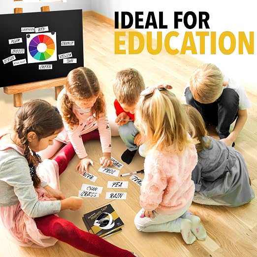 Dry Erase Magnetic Strips, Write-On, 1in x 25ft (2.5cm x 7.6m) | Blank & Writable Flexible Magnet Roll, Sticky Labels & Stickers for Whiteboards, Refrigerator and Crafts