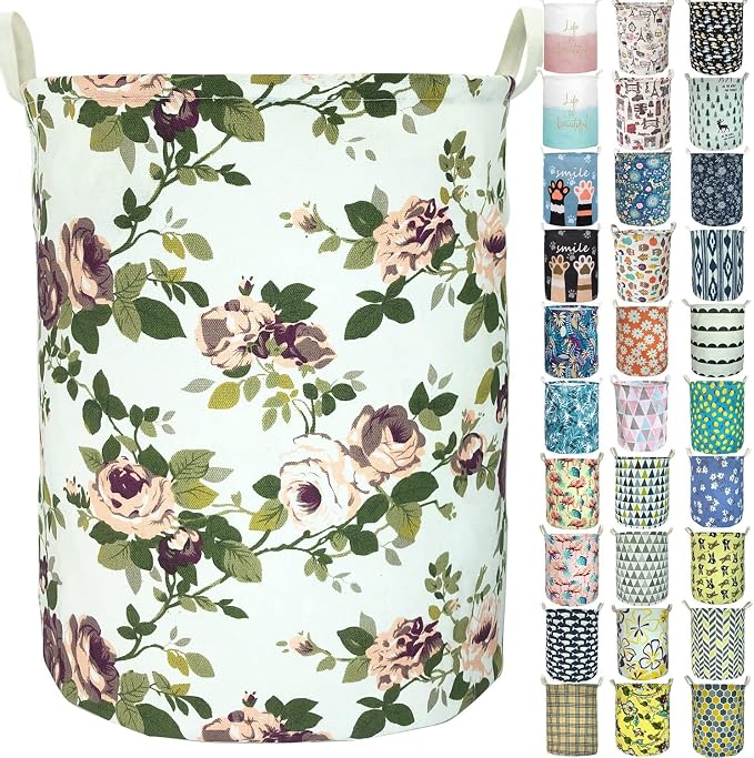 Merdes 19.7’’ Waterproof Foldable Laundry Hamper, Dirty Clothes Laundry Basket, Linen Bin Storage Organizer for Toy Collection (Laurel)
