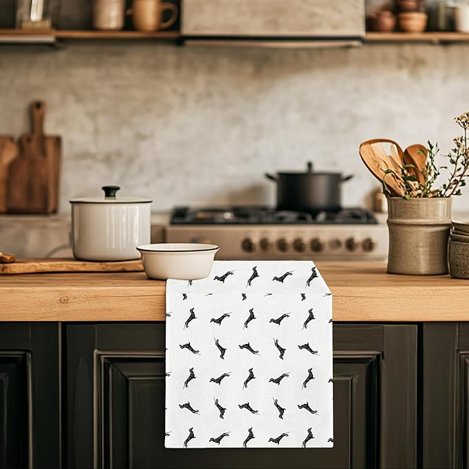 Funny Dachshund Kitchen Towels - Dachshund Gifts for Women Dog Lovers, Dogs Kitchen Decor, Funny Wiener Dogs Dish Towels Dishcloths for Kitchen Bathroom Decorative 16x24