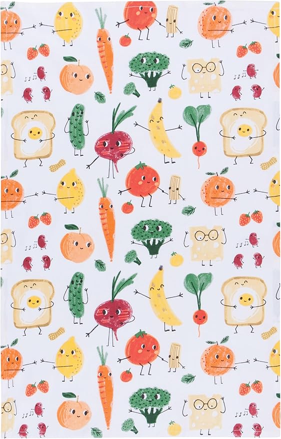 Danica Jubilee Funny Food Cotton Dishtowel