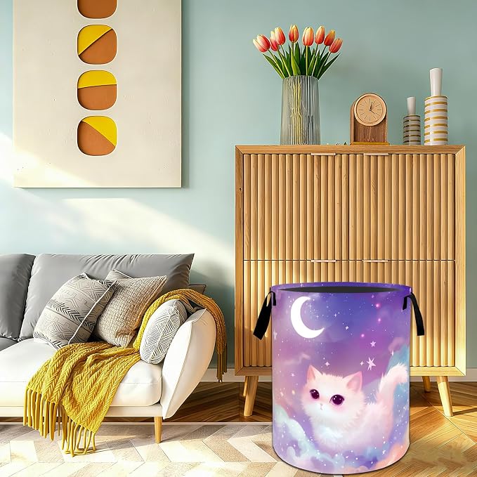 Retro Mermaid Laundry Basket,Ocean Dirty Clothes Hamper,Marine Life Storage Bin,Nautical Gifts,Foldable Waterproof Oxford Cloth Baskets for,Bathroom,Beach House Decoration(19.7" x 15.7")