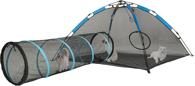 Cat Tent for Indoor and Outdoor Cat Enclosures(Outdoor, Tunnel, and Pet playpen) X-Large Portable Cat Tunnel Play Tents for Cats Rabbits and Small Animals