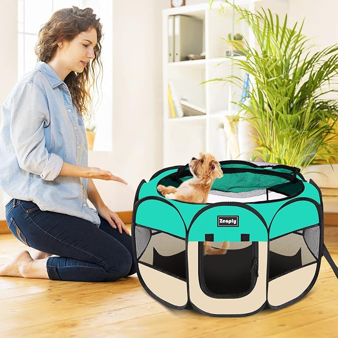 Foldable Pet Playpen, Pop Up Dog Kennel Tent for Indoor and Outdoor Use | Foldable Pet Playpen, Pop Up Dog Kennel Tent for Indoor and Outdoor Use