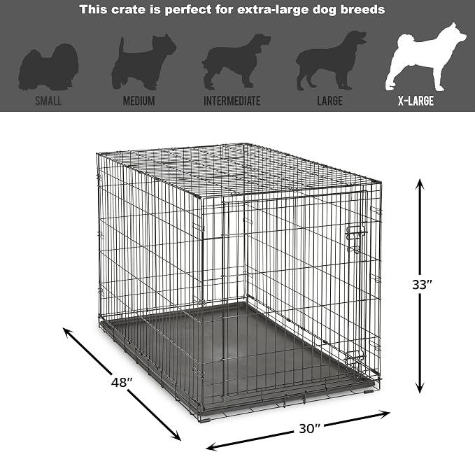 New World by Midwest 48-Inch Single Door Crate, XL Breeds, 90-110 lbs