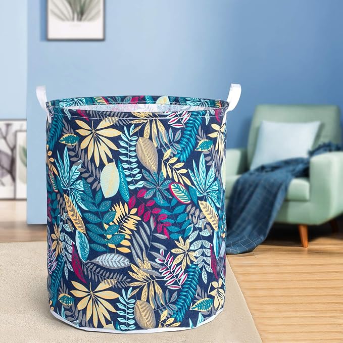 Merdes 19.7’’ Waterproof Foldable Laundry Hamper, Dirty Clothes Laundry Basket, Linen Bin Storage Organizer for Toy Collection (Jungle)