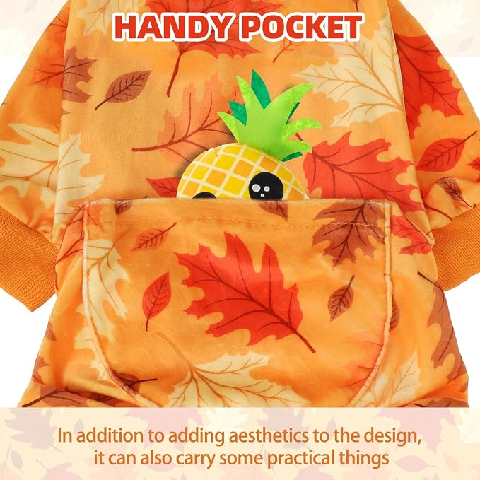 PUPTECK Soft Fleece Dog Pajamas for Small Medium Dogs, Dog Onesie Puppy Sweaters Clothes Jumpsuit Pjs, Cute Jammies Cat Coat Pet Costume Apparel