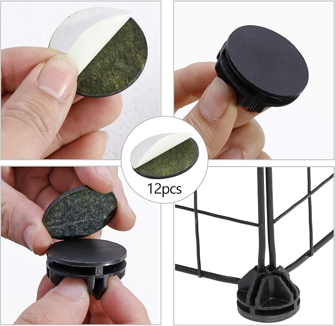 Pet Playpen, 36 Panels Indoor Small Animal Cage, Metal Wire Fence for Guinea Pig, Rabbits, Ferret, Free-Combine DIY Pet Villa, Black