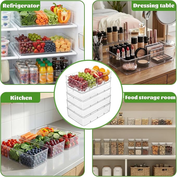 Mifoci 16 Pcs Snack Pantry Organizer Storage for Shelf,Large,Divider