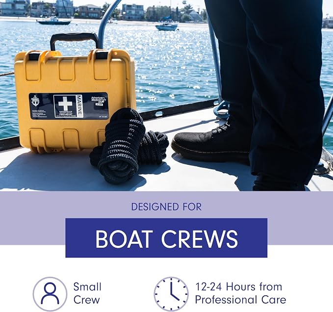 Adventure Medical Kits Marine Series Medical Kit - 1500 - Boat First Aid Kit For Small Crews 24 Hours From Care - Includes Emergency Medical Supplies Like Bandages, Medicine, Guide Book & More | Exceeds Coast Guard Standards & Comes in a Shockproof, Wa...