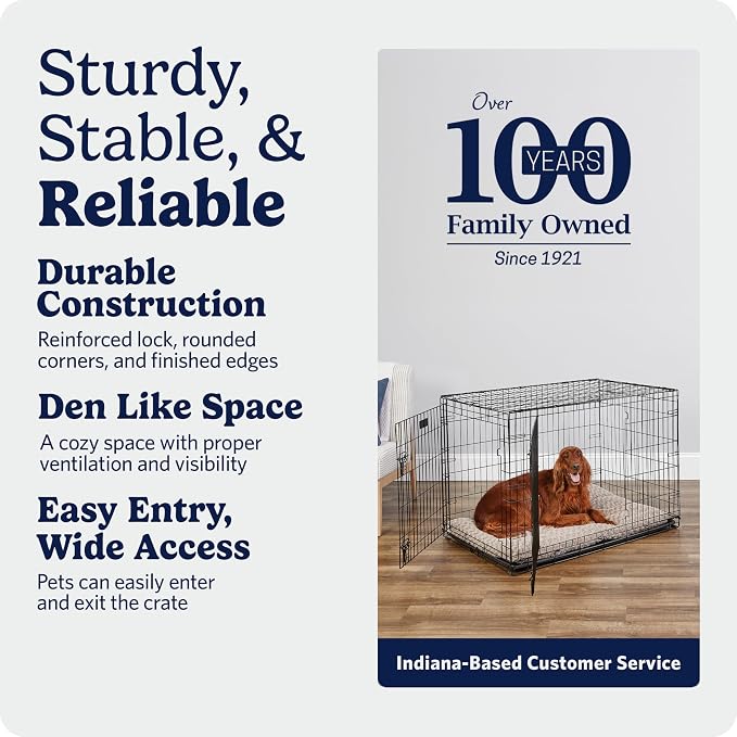 Midwest 42-Inch Double Door iCrate, for Large Breeds, 71-90 lbs