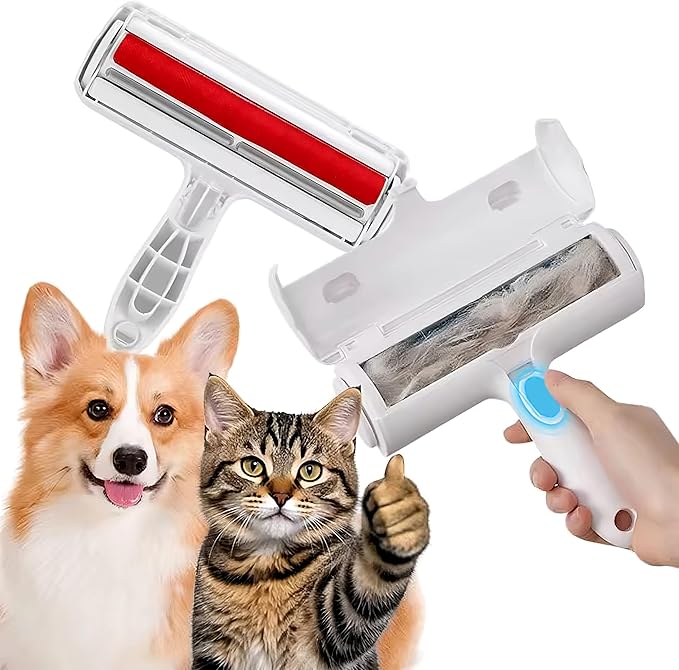 Reusable Pet Hair Remover Roller – Dog & Cat Fur Lint Cleaner for Sofa, Carpet, Bed & Car Seats – No Adhesive Required