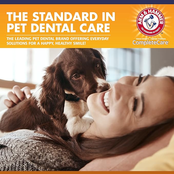 Arm & Hammer Complete Care Enzymatic Puppy Toothpaste, Peanut Butter Flavor, Enzymatic Dog Toothpaste for Puppies, Baking Soda + Calcium Formula, 6.2oz - 48 Pack