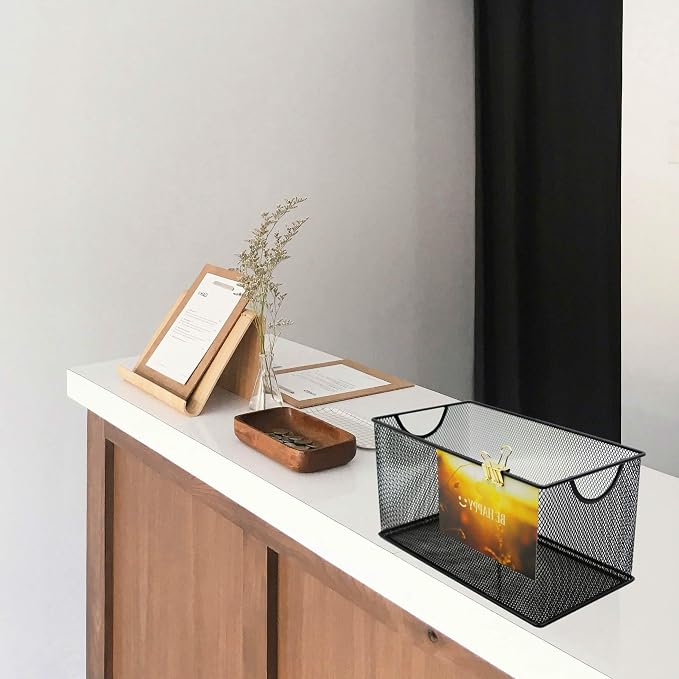 3 Pack Mesh Metal Storage Basket Organizer CD Storage Boxes | 3 Pack Mesh Metal Storage Basket Organizer CD Storage Boxes for Ofiice Home
