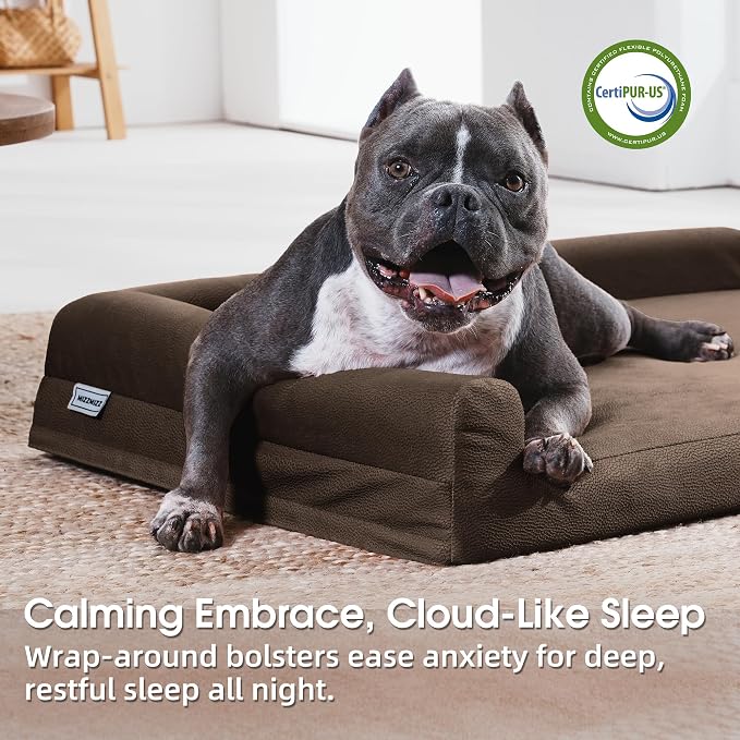 Gel Memory & High-Density Foam Orthopedic Dog Bed 35x27x6 Medium | | Double Waterproof Cover | Machine Washable | Non-Slip Base | Fur-Resistant Tech Fabric