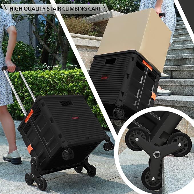 Wheel Replacement Stair Climbing Wheels for Shopping Laundry Cart, Trolley Triangle Shopping Cart Stair Climbing Wheels for BY06C BY10C Foldable cart (2 PCS)