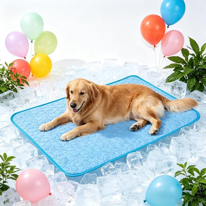 Cooling Mat Summer Washable Cat Cooling Mat for Pet Anti-Slip Sleeping Rug | Summer Breathable Washable Mat Cushion For Puppy Kennel Carrier Indoor Outdoor Sleeping And Travel Washable Cat Cooling Mat