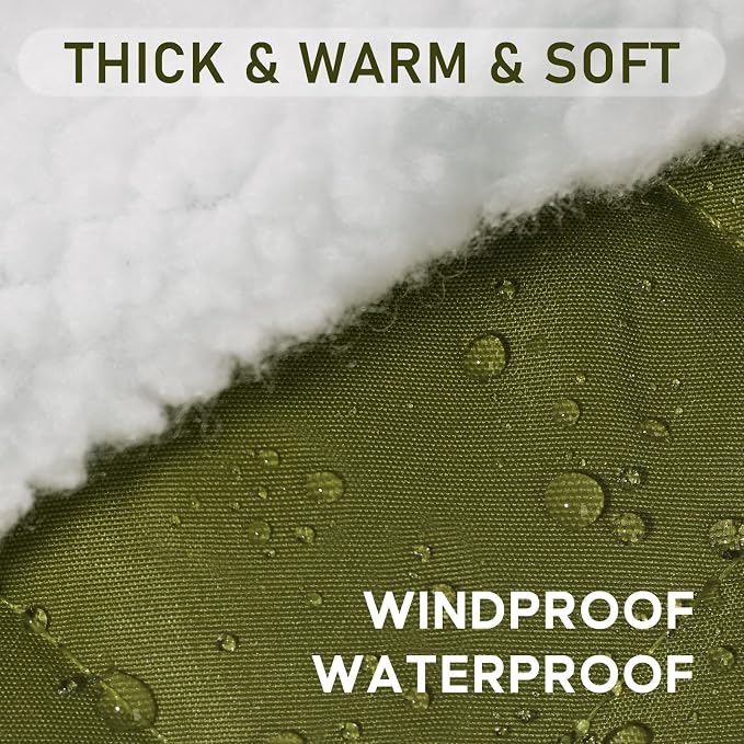 KYEESE Waterproof & Windproof Dog Coat for Large Dogs Puffer Jacket