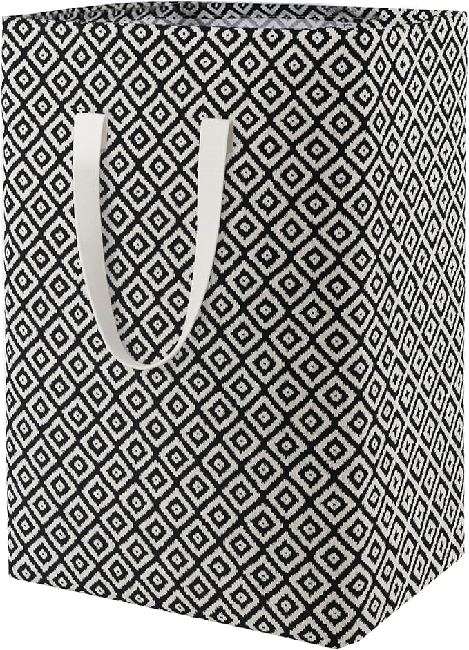 Waterproof Laundry Hamper Collapsible Laundry Basket Leather Handle Laundry Bag Large Clothes Storage Toy Organization for Bathroom Bedroom Laundryroom College Dorms (Pop-Up Laundry Hampers-004)
