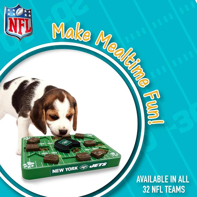 Pets First NFL NEW YORK Jets Puzzle Toy, Puzzle Treat Dog Toy, Interactive Dog Treat Toy, Dog Puzzle