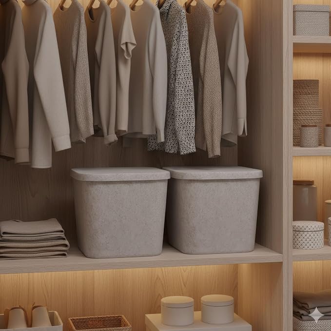 Welaxy Hide Storage Felt Bin Oatmeal Shelf Basket Cubic Container Closet