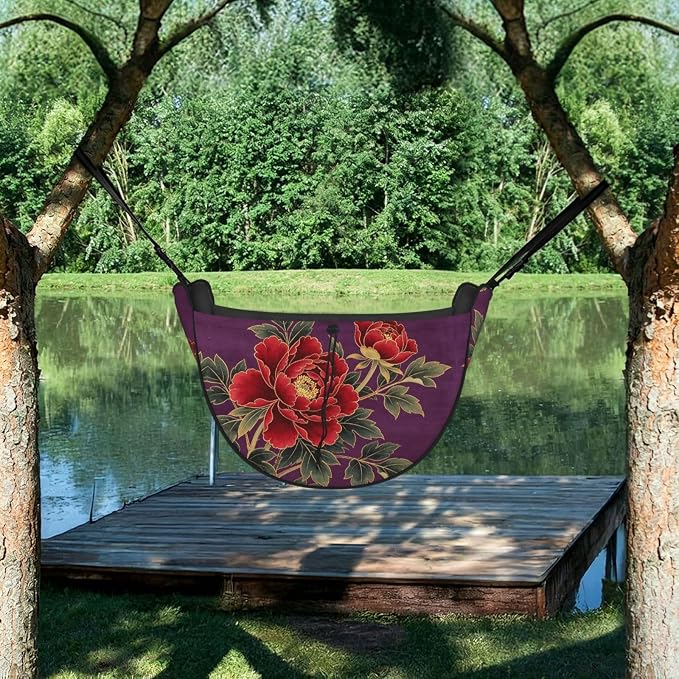 Dark Purple Flower Car Seat Organizer-Backseat Storage Bag for Travel | Waterproof Durable. Holds Snacks Gear Essentials. Fits Most Cars.