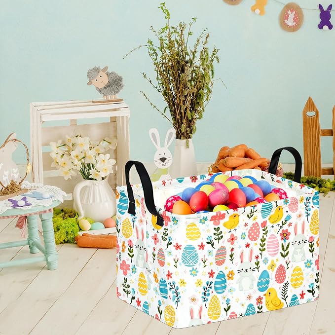 Gift Toy Storage Basket for Girls and Boys, Storage Organizer for Nursery Hamper Home Bedroom Laundry Hamper Shelf Easter Baskets