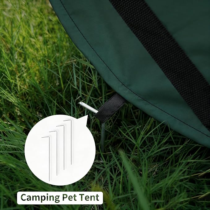 Foldable Dog Kennel for Medium Dogs 36-Inch, Portable Waterproof Dog Crate, Pop-Up Indoor/Outdoor Pet Cage & Car Seat Travel Bed, Green