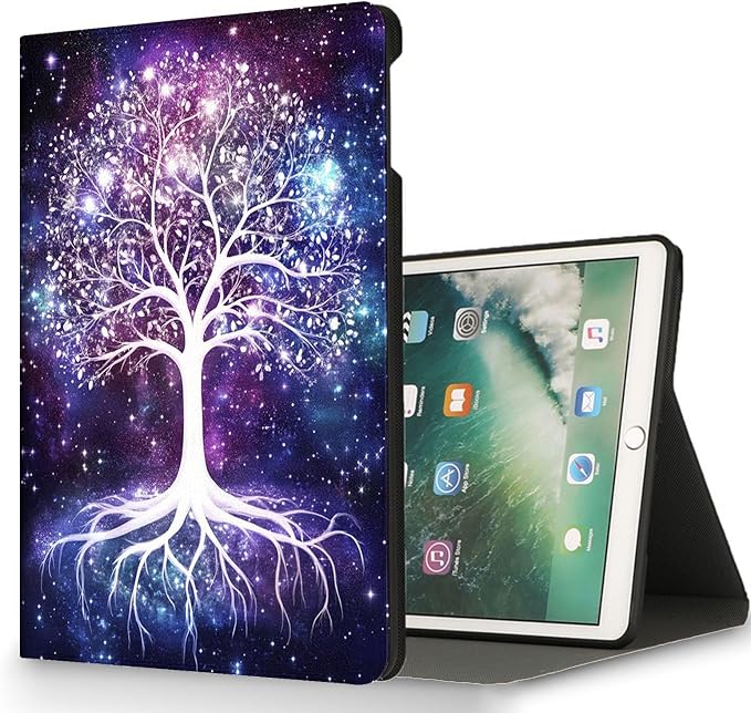 for Microsoft Surface Pro 11/10/9-13" 2024/2022 Tablet Case,Auto Wake/Sleep,Adjustable Stand Protective Cover - Starry Sky Life Tree