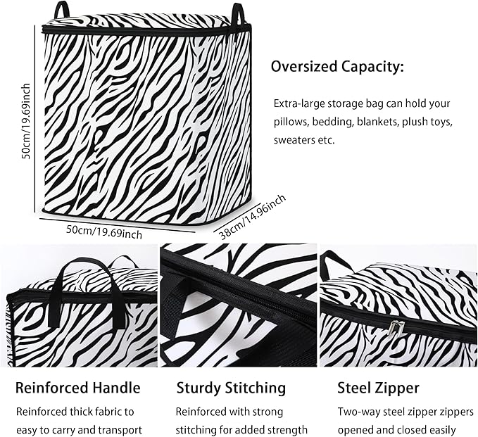 2pcs blanket storage bag for under bed,closet organizers 95L | clothing sweater sheet bedding comforter duvet quilt pillow toy storage bags with lids,dorm room essentials for containers