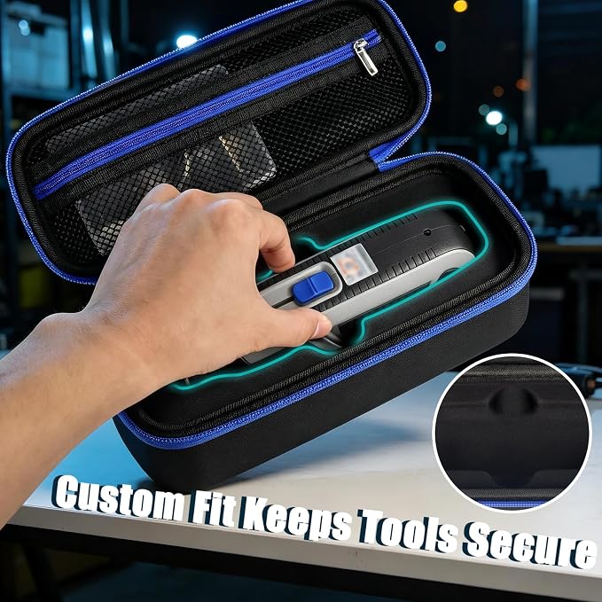 Boobowl Dremel Case for 7760 PawControl and Lite Rotary Tool, Case Only | Organized Storage for Tool, Charger and Accessories, Ideal for Dog Nail Care, Crafts, Repairs and Travel - Blue Zipper