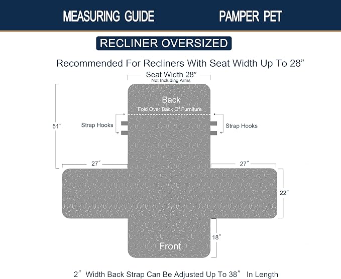 Brilliant Sunshine Latte Grey Paris & Toile Couch Recliner Cover, 28" seat | Quilted Sofa Cover, Living Room & Bedroom Furniture Protector, Large Washable Reclining Chair Slipcover for Pets, Dogs & Cats