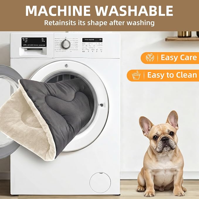 Dog Bed 30" for Metal Crate Pad, Washable Kennel Mat for Medium Dogs & Pets | Soft faux rabbit fur, non-slip,machine wash/dry, plush cushioning, for crates, floors & travel, multiple sizes for all breeds