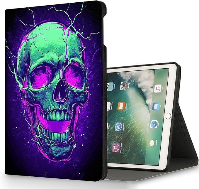for Microsoft Surface Pro 11/10/9-13" 2024/2022 Tablet Case,Auto Wake/Sleep,Adjustable Stand Protective Cover - Skull