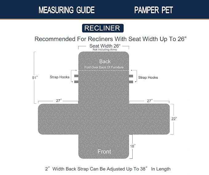Brilliant Sunshine Soft Pink Roses & Sages Couch Recliner Cover, 26" seat | Quilted Sofa Cover, Living Room & Bedroom Furniture Protector, Washable Reclining Chair Slipcover for Pets, Dogs & Cats