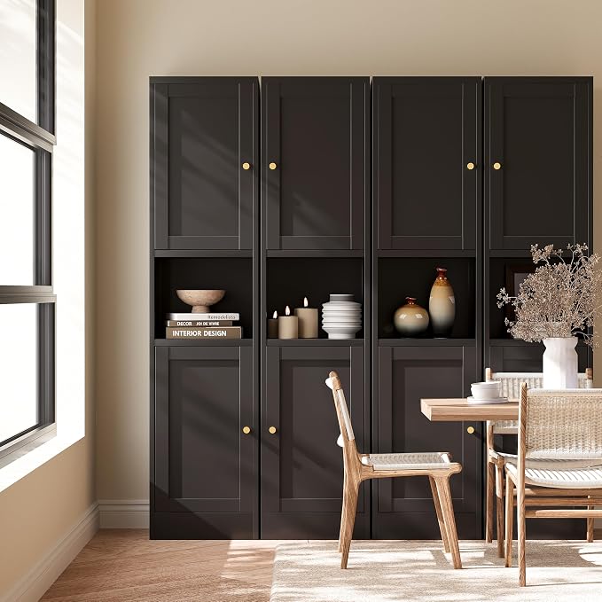 67" H Tall Bathroom Cabinet,Narrow Pantry Cabinet,Black Metal Cabinets,Slim Pantry Storage Cabinet,Narrow Kitchen Storage Cabinet,Thin Pantry Cabinets for Living Room Dining Room